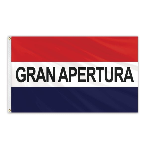 Gran Apertura Message Flag 3'x5' Standard Flag
